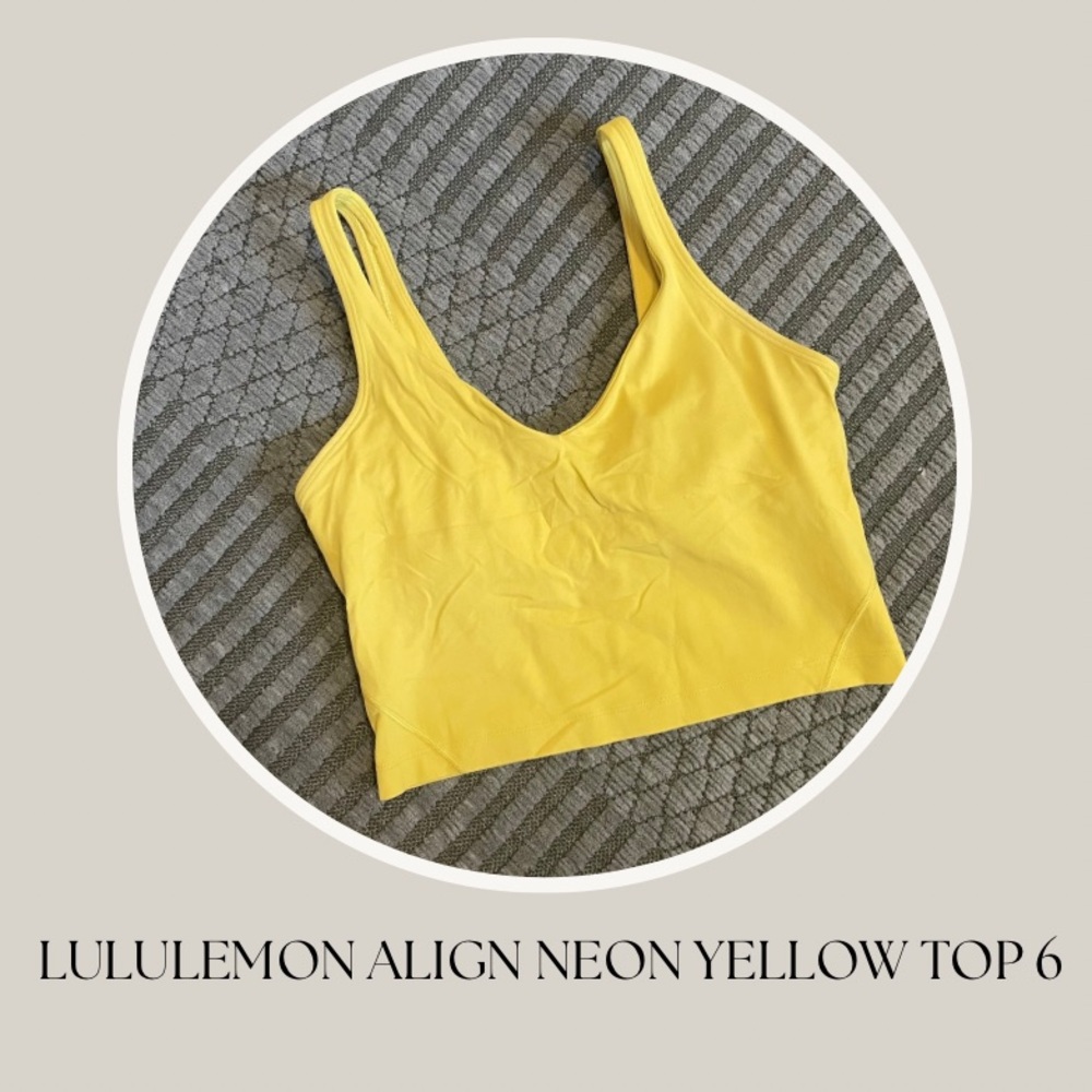 LULULEMON ALIGN NEON YELLOW TOP 6